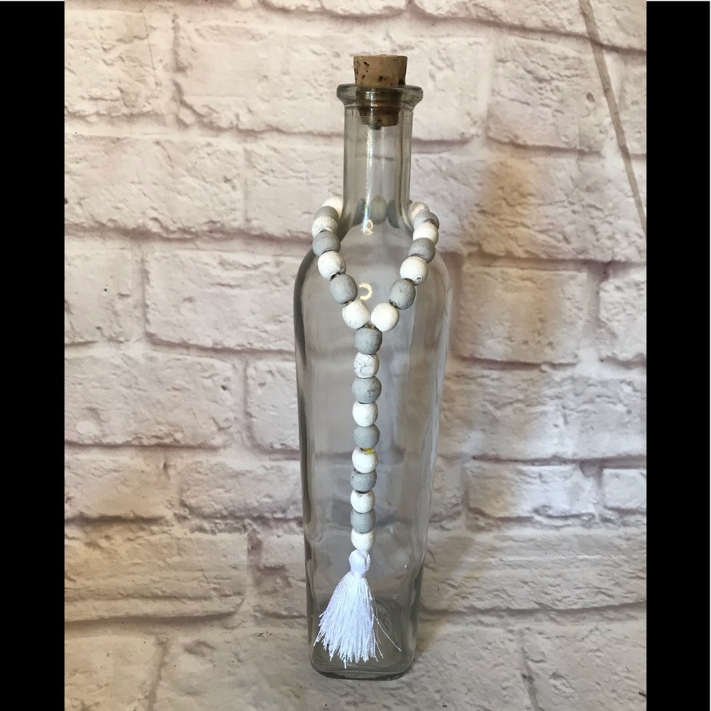 Farm house bottle and beads